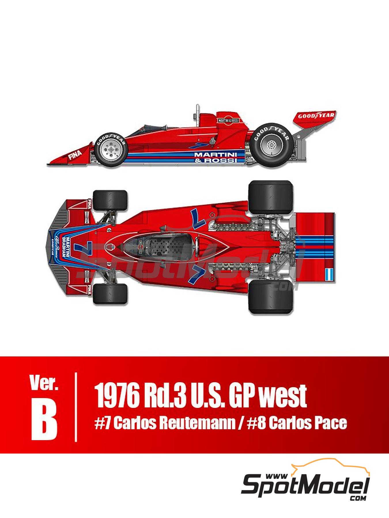 Brabham Alfa Romeo BT45 Brabham Racing Organisation Team sponsored by  Martini & Rossi - USA West Long Beach Formula 1 Grand Prix 1976. Car scale  model